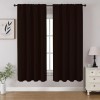 CUCRAF Chocolate Blackout Curtains 52X54 Pack Of 2 Thermal Insulated