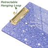 Rimilak Acrylic Glitter Clipboards, Sparkly Board with Low Profile Gold