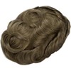 Prótesis Capilar Hombres Tupé(Straight,18_110%_FREE_8X10)