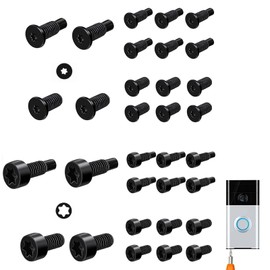 Ring Doorbell Screws Replacement, Ring Door Bell screws Set, 32 Pcs 4 Types T6 T15 ring Door Bell Security screw, Spare screws for All 2nd Generation Rings doorbells (32 in 1)