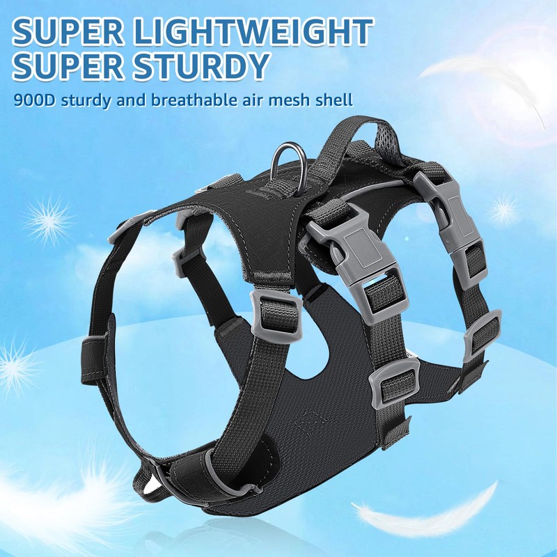 SlowTon No Pull Dog Harness - Lightweight Escape Proof Dog