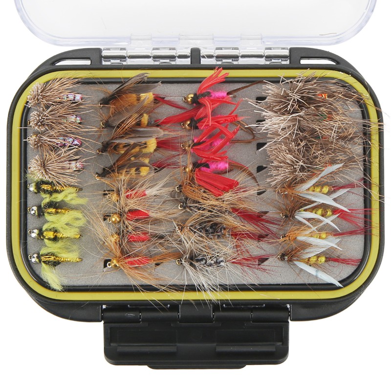 64 Pcs Fly Fishing Flies Stainless Steel Colorful Fishing Lure