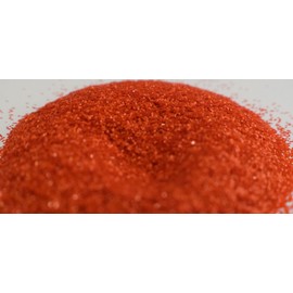 Vintage Paint Vivid Orange Metal Flake .015 0.015 Square 3 Ounce Bottle