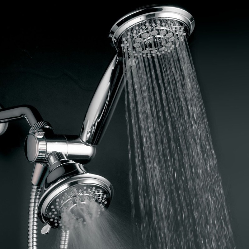 HotelSpa Luxury 30-Setting 3-Way Shower Combo, Chrome, 5 ft