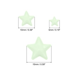 MECCANIXITY 422 Pcs Glow in The Dark Stars Decals Decor, Green Luminous Adhesive Wall Stickers, 3D Glowing Stickers for Ceiling Bedroom Bedding Room Decoration