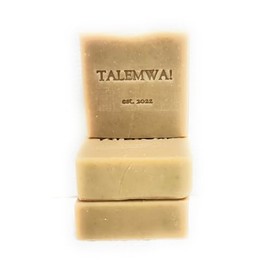 Natural Handcrafted Cucumber-Mint Soap handcrafted with olive, coconut, castor oils, shea butter, and sustainable palm oil, peppermint and eucalyptus essential oils, colloidal oats and spinach powder.