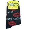 Foozys NWT Foozys Black Red Kiss Lip Smooch Text Novelty