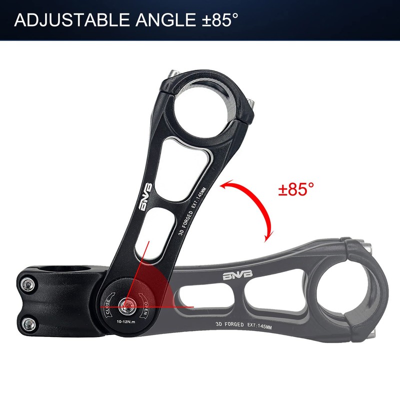 PLATTBK Bicycle Stem Adjustable Handlebar Riser Extension 31.8 mm ±