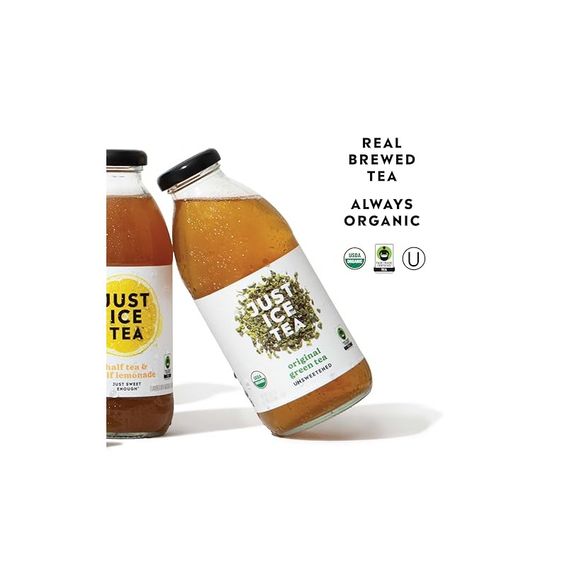 Just Ice Tea Organic Iced Tea, 16 Fl Oz Glass