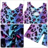 UNICOMIDEA Leotards For Girl with Scrunchie Purple Leopard Biketard for