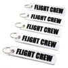 Rotary13B1 FLIGHT CREW - Jet Tag Key Chain WHITE/Black Letters