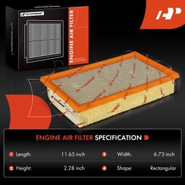 A-Premium 2-PC Engine Air Filter Compatible with Jaguar XF 2009-2015, XFR 2010-2015, XFR-S 2013-2015, XJ 2010-2019, XJ8 2004-2009, XJR 2004-2009/2014-2017, XJR575, S-Type, Super V8, Vanden Plas