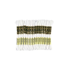 16 x White Embroidery Thread, Embroidery Threads, Embroidery Skeins, 6 Strand Embroidery Floss, Embroidery Threads for Arts & Crafts, White Embroidery Threads Pack, Embroidery Threads White