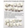 Prajet Crystal Natural Howlite Tumbled Stones 100 Grams White Howlite