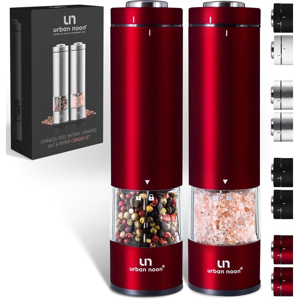 Electric Salt and Pepper Grinder Set - 2 Battery Operated