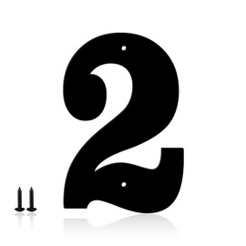 3" 4" 5" 6" 8" Metal House Numbers, House Address Letters and Numbers for Outside Signs, Metal Letters Door Numbers Signage Street Address Plaque for Garden Door Mailbox Decor (Number 2)