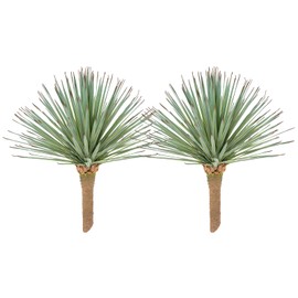 2.23ft Artificial Agave Outdoor Set with 180 Leaves, 26.77inch Faux Outdoor Plants Large Fake Agave Plant, UV Resistant Large Faux Plants for Indoor (2 Packs)
