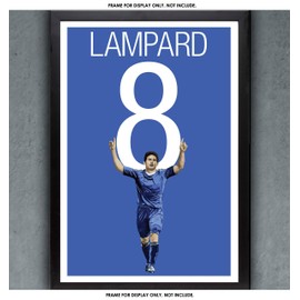 Chelsea Soccer Print - Frank Lampard Poster - Soccer Art - Unframed Football Print - Soccer Decoration - England Soccer Poster - Graphics 17 - Lampard Football Art
