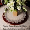 1 x Round Tablecloth, Natural Linen Round, Dresser Scarf Placemats,