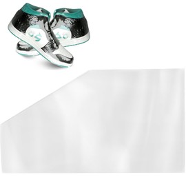 Coloch 150 Pieces Shoe Shrink Wrap Bags, 17.7 x 9.8 Inches Heat Shrinkable PVC Shoe Protect Large Shoe Cover for Effectively Avoid Sole Yellow