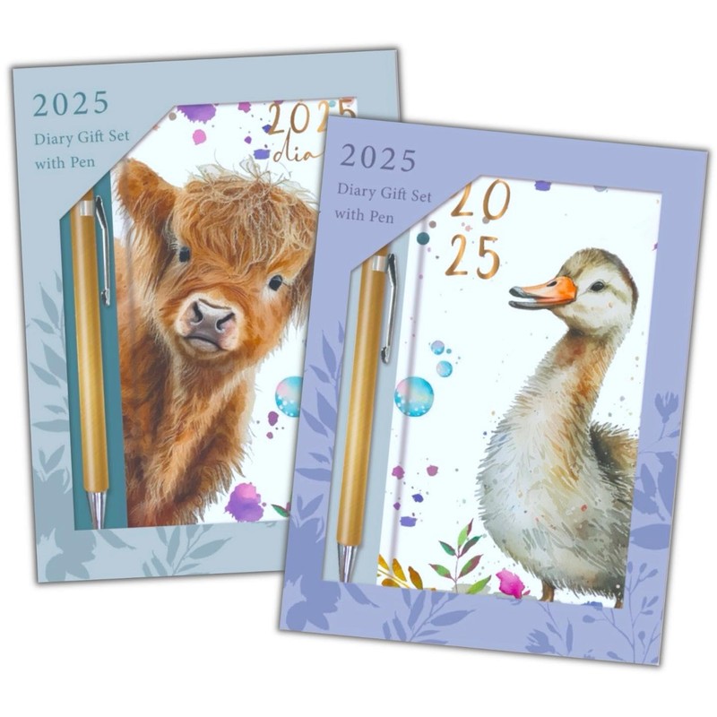 2025 Slim Week To View Diary Pen Gift Set, WTV