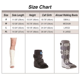 VXAR Fracture Walking Boot Shoe Cover Contractors Non Slip Men Women High Top Black1 S