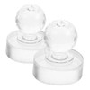 Beavorty Cosmetic Pressing Stamper Kit 2 Pack Acrylic Eye Shadow Stamper for Efficient Powder Packaging Space Saving