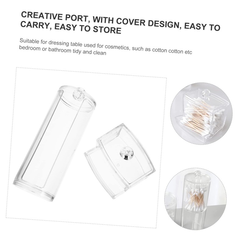 ULTECHNOVO Long Lasting Cotton Pad Organizer Box 2pcs Makeup Storage