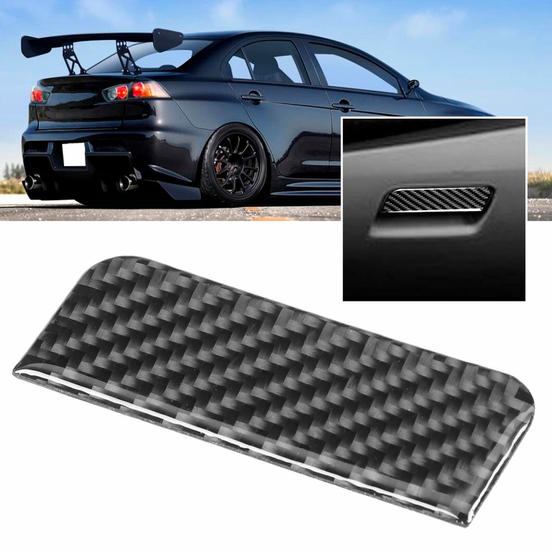 Carbon Fiber Copilot Storage Box Handle Trim Cover Fit for