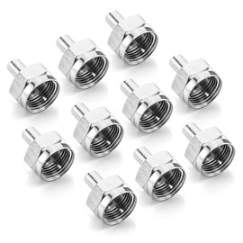 deleyCON SAT F Termination Resistor (F-Plug) End Resistor to Terminate to F Socket (Multiswitch, LNB, Tuner, Sockets) 75 Ohm Pack of 10 Silver