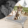 Elevated Outdoor Dog Bed, Large Size, Cotton Material, Non-Slip Feet,