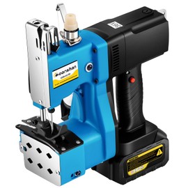 Moonshan Cordless Bag Closer Machine, Industrial Bag Closing Machine Bag Sewing Machine Automatic Thread Cutting Machine for Packing Woven Bags Non-woven Fabrics Leather GS7-017D