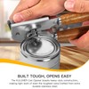 Upgraded Efficient Manual Can Opener - Selected Solid Wood Handle,