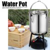 1.2L Outdoor Portable Camping Hiking Stainless Steel Hanging Water Pot
