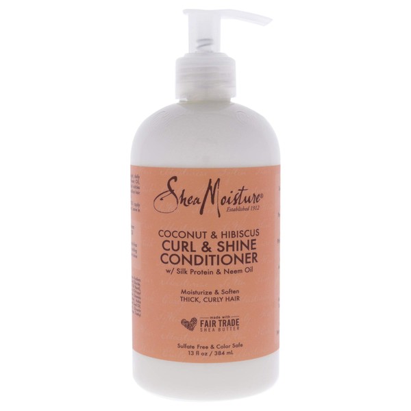 Shea Moisture Coconut Hibiscus Curl & Shine Conditioner 13 Ounce (Pack Of 2)