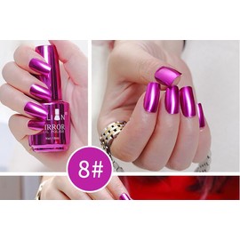 IMGDD Nail Polish Metallic Mirror Effect Metal Long-Lasting Quick Dry Nail Lacquers, Shiny Chrome DIY Manicure (8#, 18ml)
