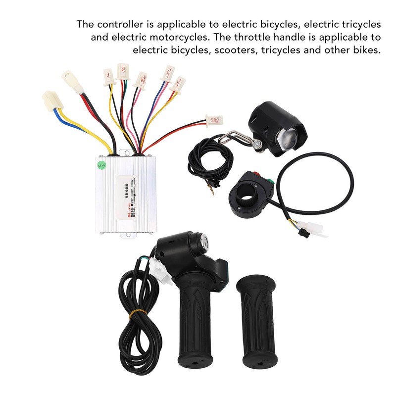 24V 500W Motor Speed Controller Headlight Throttle Grip with Lock