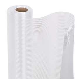 Smart Design Shelf Liner Ribbed Grip - (18 Inch x 4 Feet) - Drawer Cabinet Wire Shelving Non Adhesive Protection - NSF Certified - Home & Kitchen [Clear]