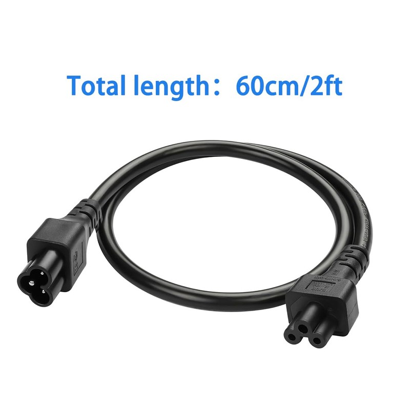 TEWOXIN C5 to C6 IEC Cable Extension 0.3M, 2.5A 250V