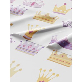 Kids Queen Size Princess Bed Sheets - 4 Piece Kids Princess Sheet Set - Magical Themed Bedding - Soft, Cute & Cozy - Breathable & Machine Washable - Tiara Bed Set for Boys, Girls, Teens and Toddlers