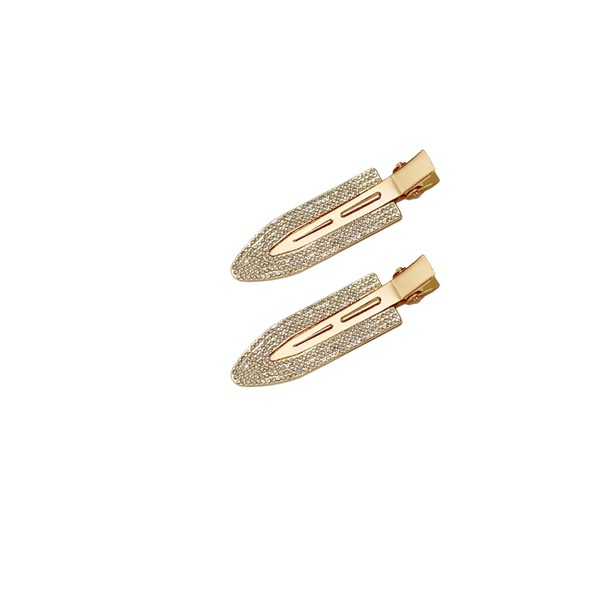 EZ PEACH Non-marking Bangs Clips, Rhinestone Style, 2 Pieces, Non-marking
