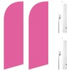 (Pack of 2) Light Magenta 6ft Medium Size Feather Flags