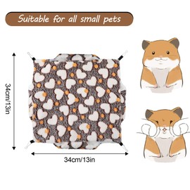 XoeLLe Guinea Pig Hammock, Double Layer Ferret Cuddly Cave Rats Guinea Pig Cage, Soft and Warm Cat Hammock Hammock for Rats, Hamsters, Chinchillas and Ferrets