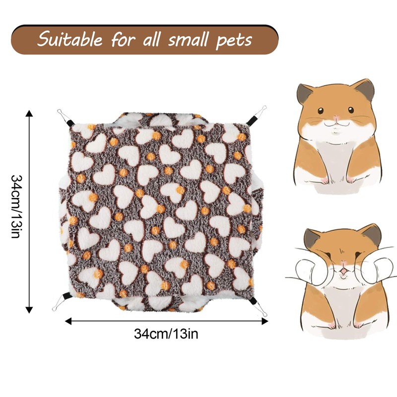 XoeLLe Guinea Pig Hammock, Double Layer Ferret Cuddly Cave Rats