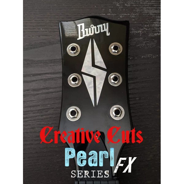 Ibanez Burny guitar split diamond headstock MOP decal set for