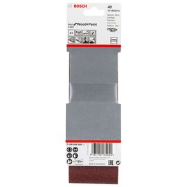 Bosch 2608606069 2 608 606 069 Sanding Belts75x533 G40, Red, 40 Grit