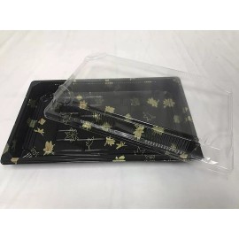 Maple Trade Imperial Premium Quality 400 Pack 7.28" x 5.04" Sushi Trays to Go Containers with Lids
