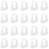 20 PCS White Plastic Water Pipe Clamps,Snap-On Single Tube Clips