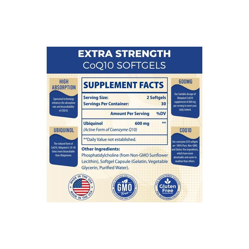 Mecinalis Coq10 Liposomal Ubiquinol 600 Mg 120 Cápsulas