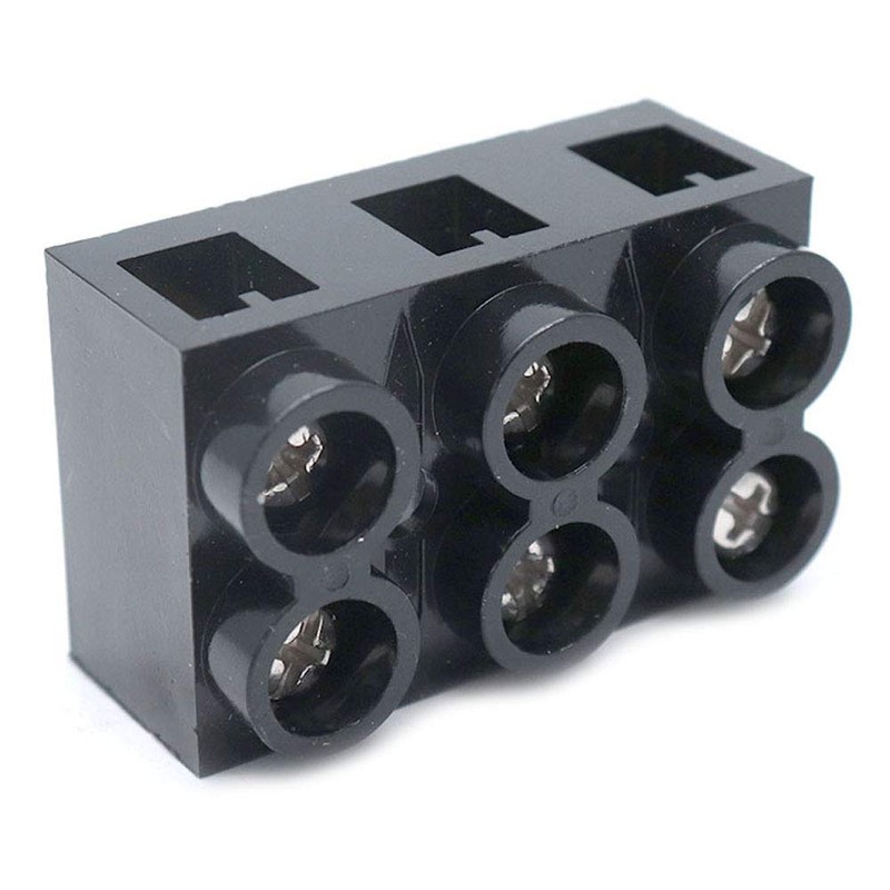 Sscon 2pcs Dual Rows Terminal Block 500V 60A 3 Position